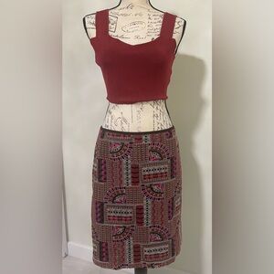Etcetera embroidered pencil skirt size 8